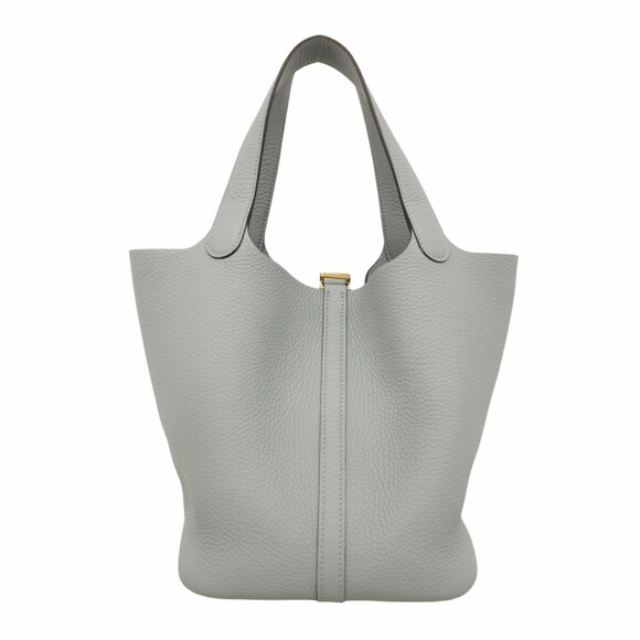 Hermes Hermès Picotin Lock MM Handbag in Taurillon Clemence Blue Run with K S... - Picture 8 of 8